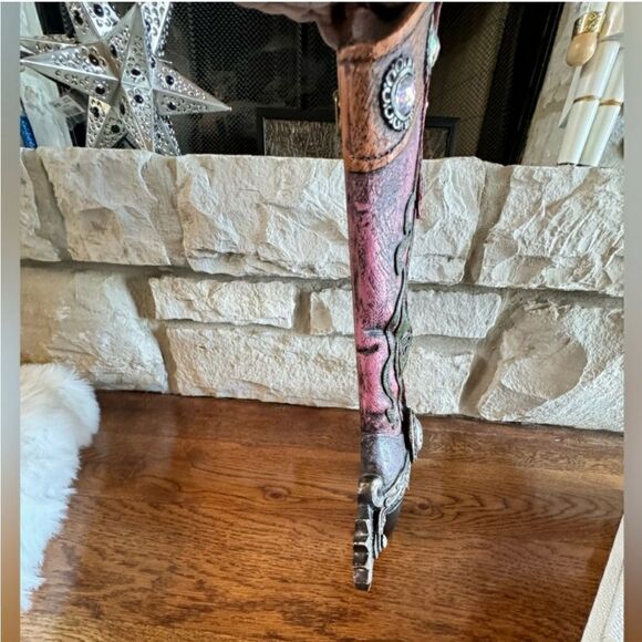 Western Boot Bedazzled Cowgirl Wall Hanging Decor - Picture 2 of 14